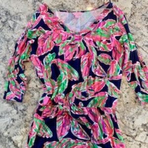 Lilly Pulitzer Cinch Waist Dress Size L